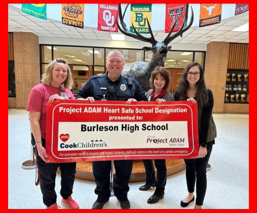  BISD Recognized as a Heart Safe School District by Cook Children's Heart Center
